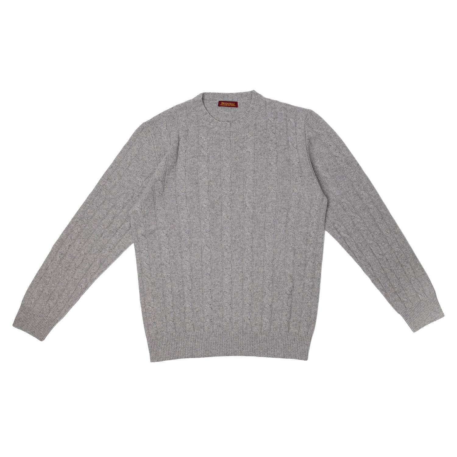 Brigatelli dal 1922 per Michael Jondral: Rundhals-Pullover "Treccia" aus Merinowolle und Kaschmir - 3 Ply Cashmere Blend